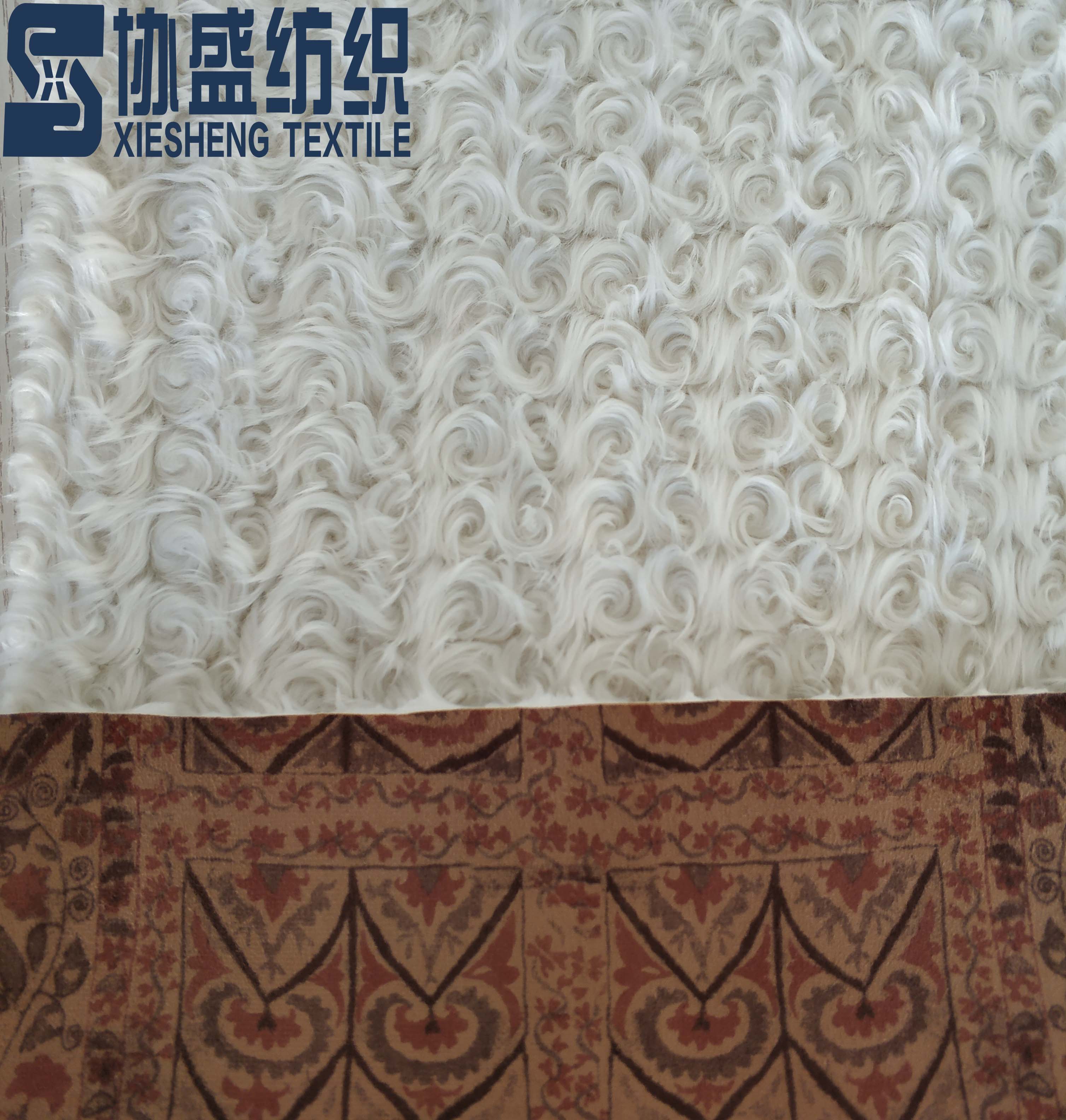 micro suede boned tibetan faux fur  fabric