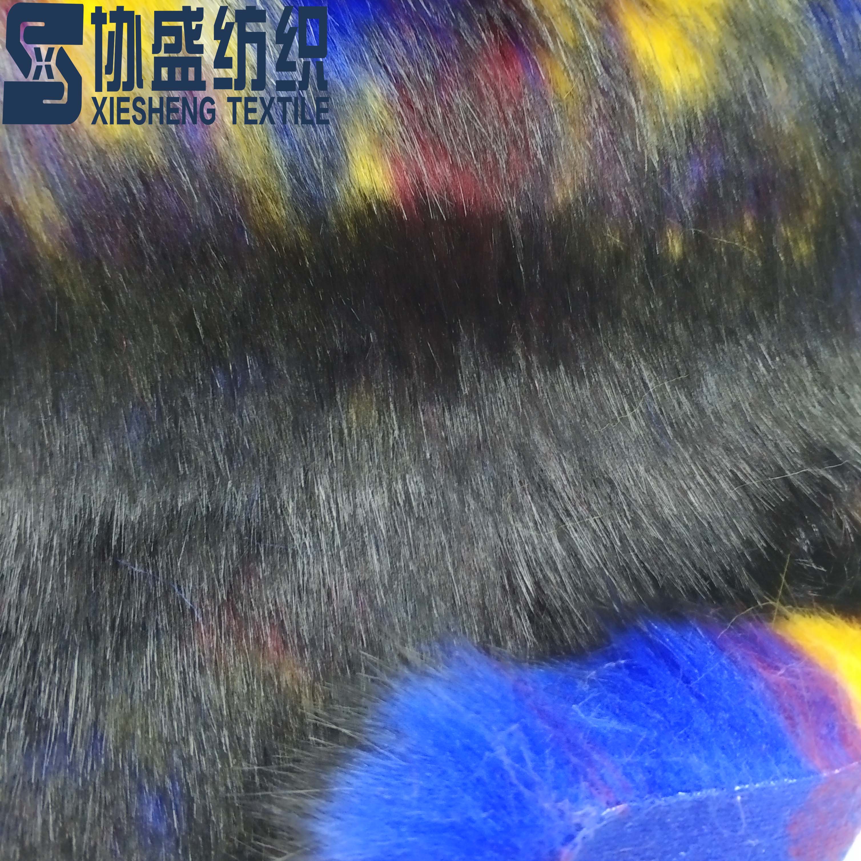 jacquard plush three color base with blace tip-dyed