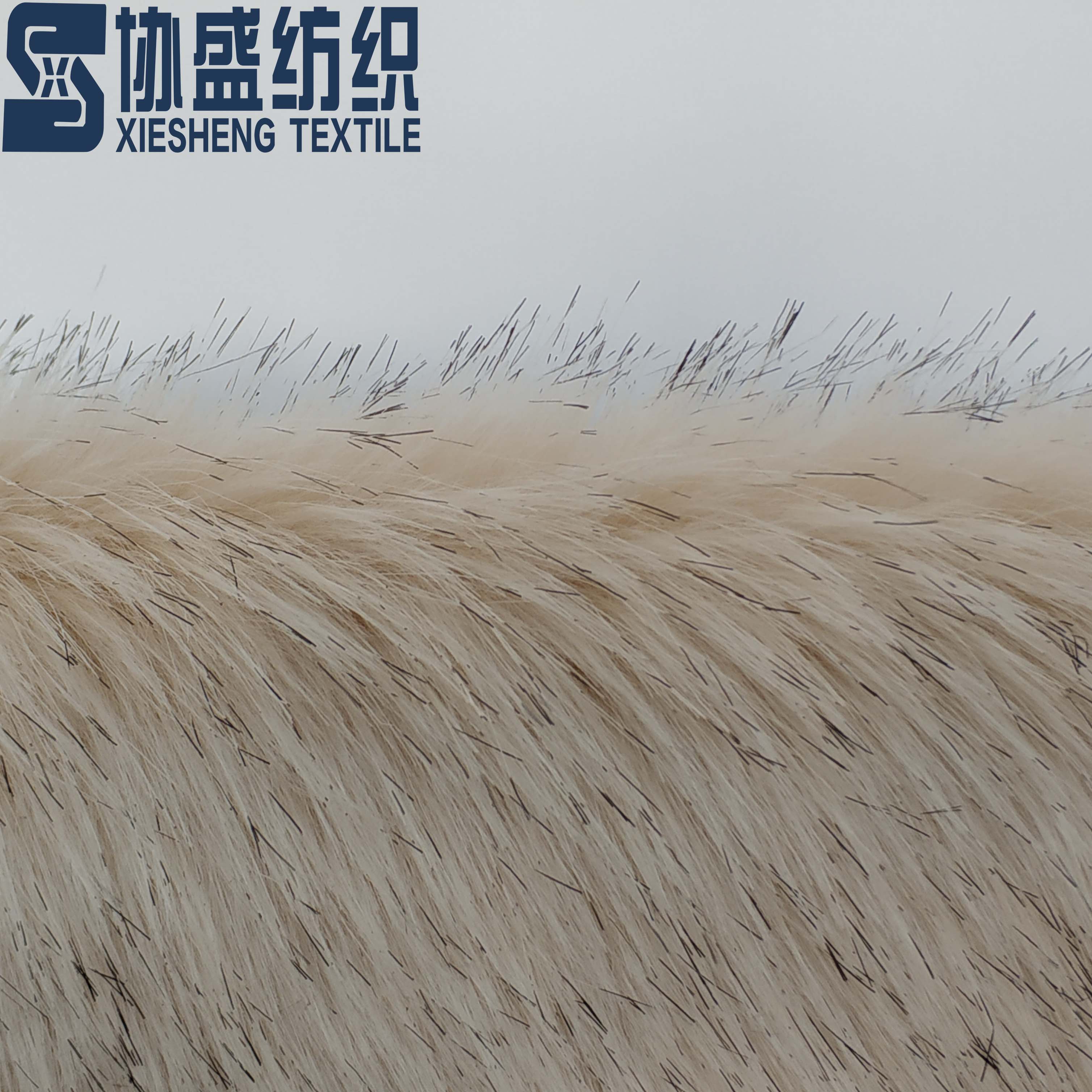 tip-dyed faux fur cream color